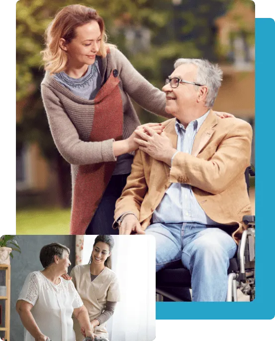 Compassionate caregivers providing support to seniors